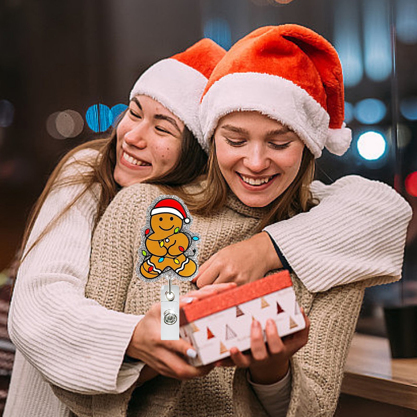 Wholesale Christmas acrylic glitter retractable pull-out