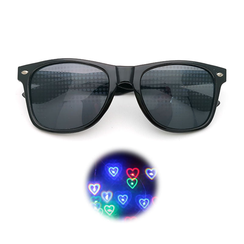 Wholesale Valentine's Day Gift Love Light Diffraction Special Effects Glasses Creative Fireworks Sunglasses