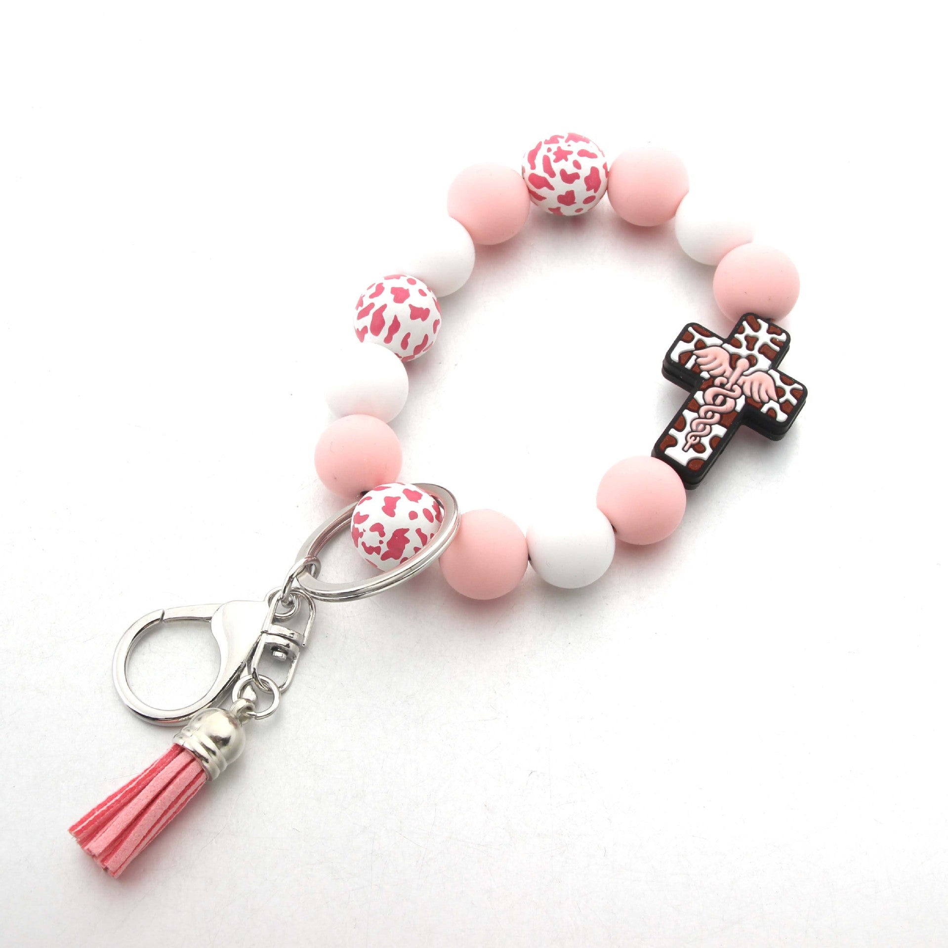 Wholesale Silicone Bead Bracelet Keychain Bracele Accessories