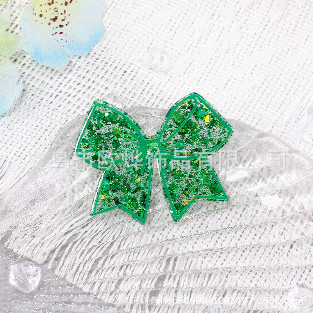 Wholesale 10pcs New cartoon bow bag accessories acrylic cute things DIY patch accessories
