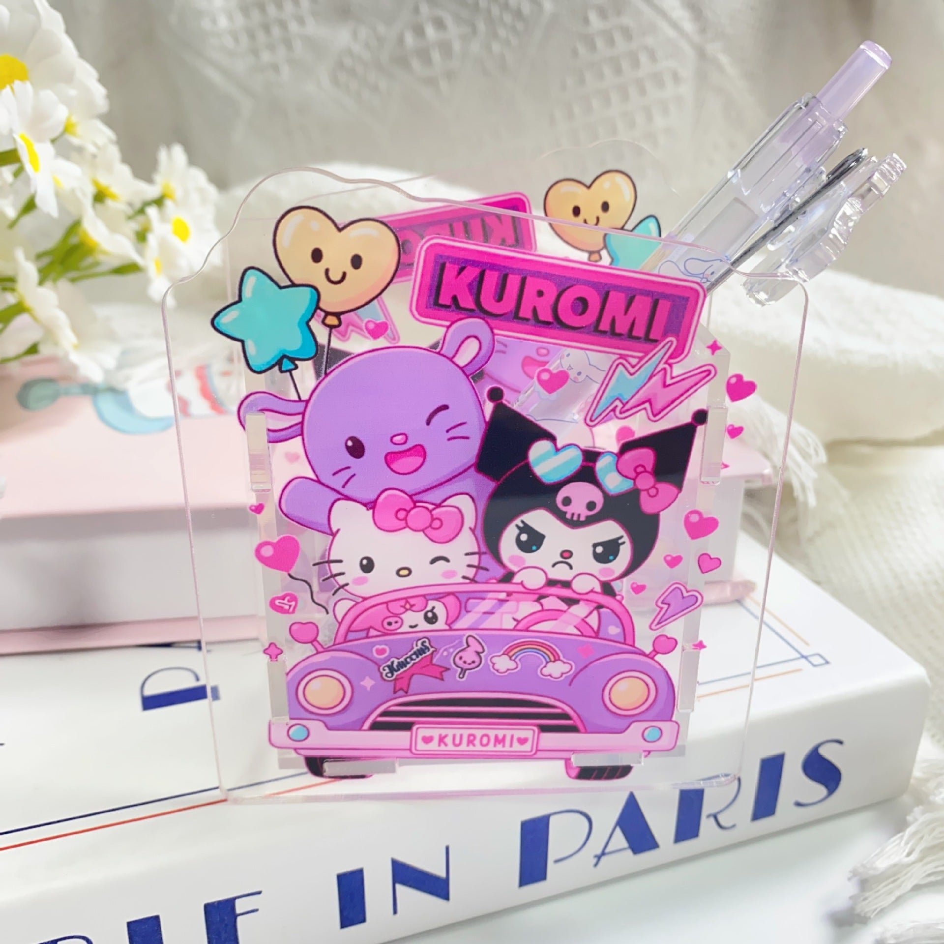 Wholesale  Creative Cute Cartoon Acrylic Pen Holder  OLY Exclusive