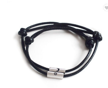 Wholesale Sun and Moon Couple Bracelet Sucking Valentine's Day Commemorative Gift for Men and Women a Pair of Sun and Moon Woven Hand Rope Best Friend