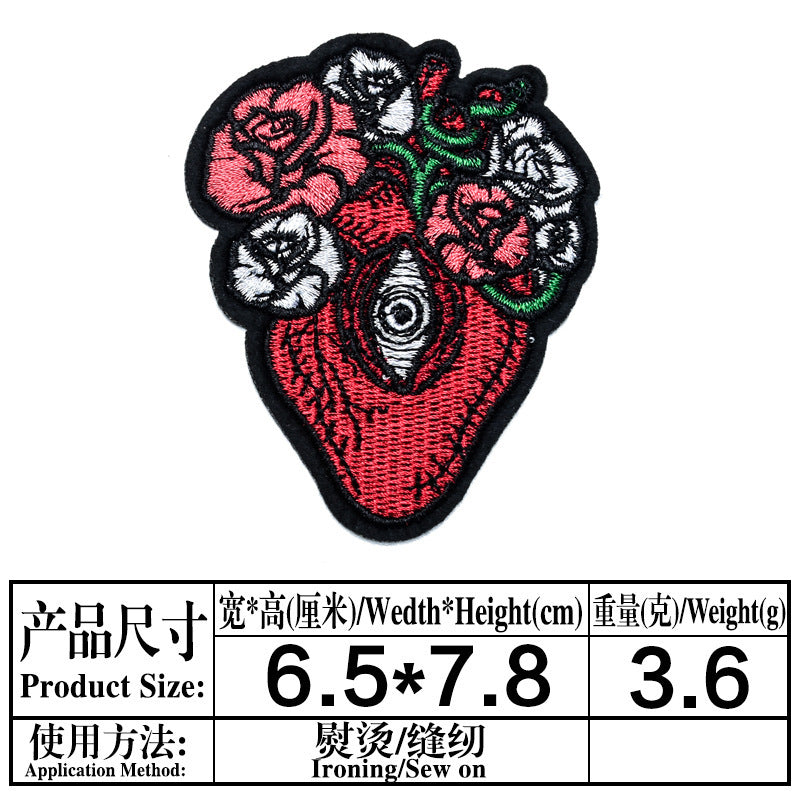 Wholesale 9 Pack Embroidered Iron On Cloth Patches Badges For Casual Clothing And DIY Craft Supply