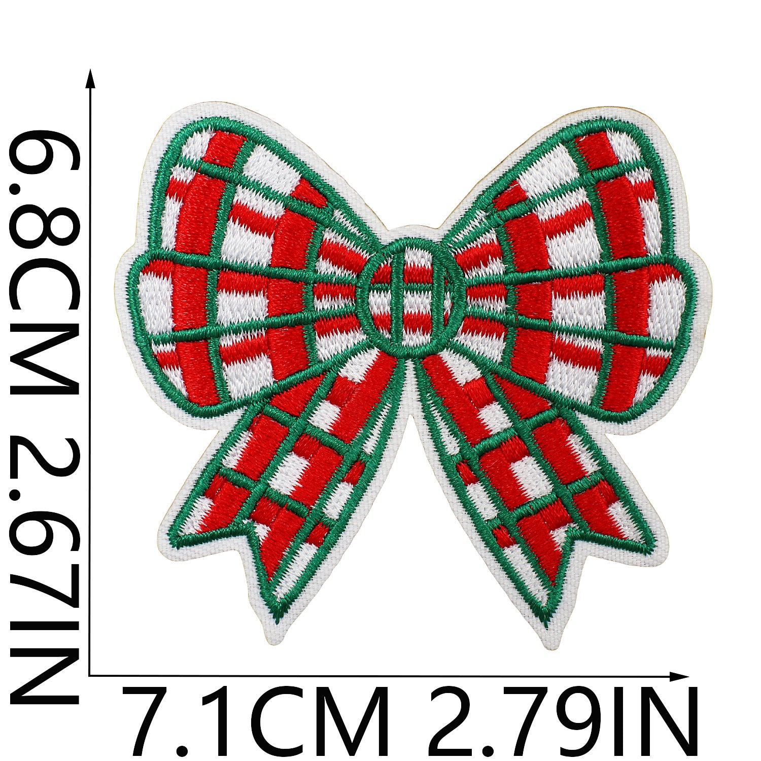 Wholesale Christmas Bow Theme Embroidered Cloth Patch Elk Bow Patch