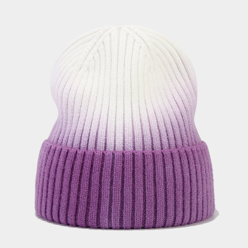 Wholesale Winter Tie Dye Wool Knitted Hat