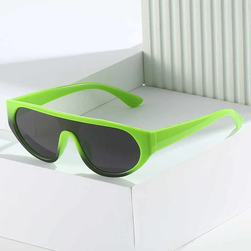 Wholesale Colorful One-piece Jelly Color Versatile Simple Sunglasses