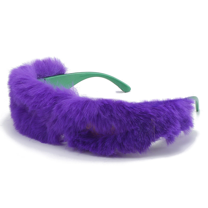Wholesale Plush Hip Hop Warm Color Sunglasses