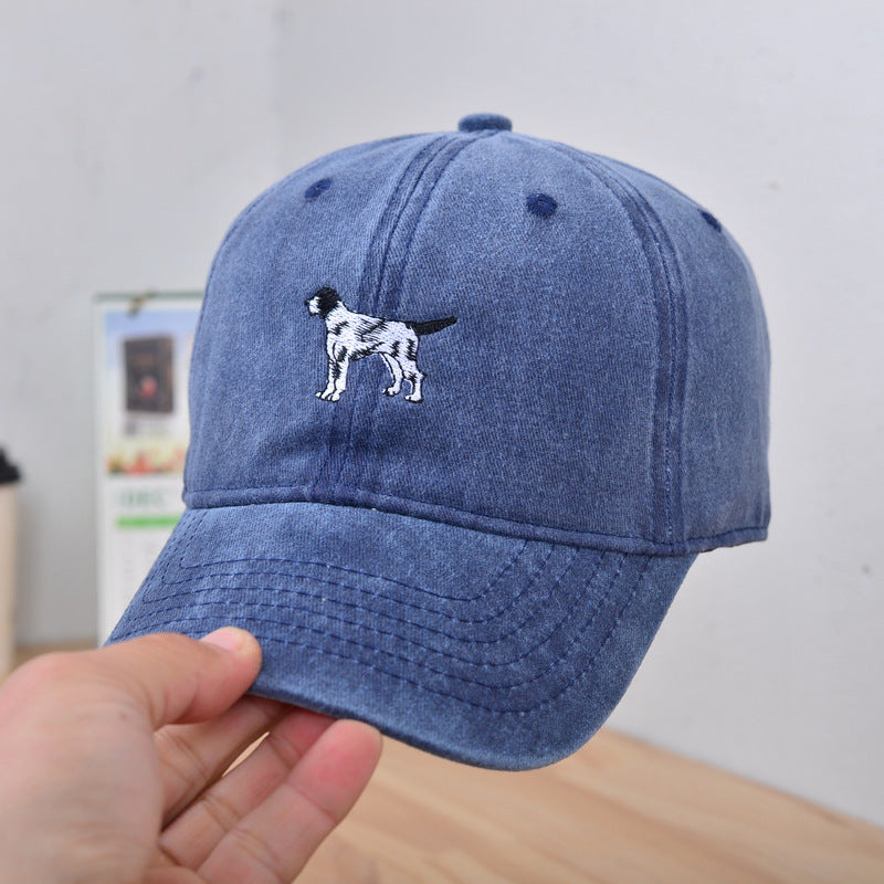 Wholesale Washed Solid Color Puppy Retro Distressed Baseball Cap