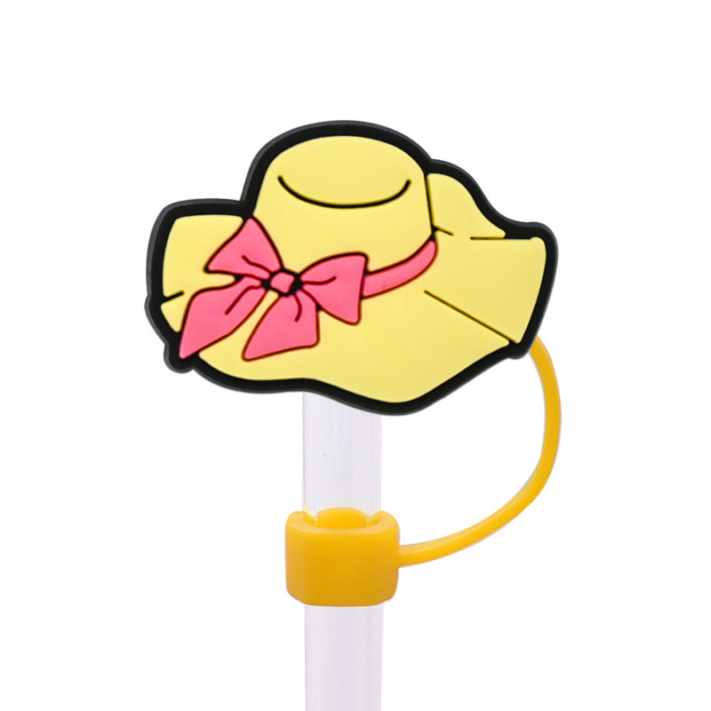 Wholesale  Random 100pcs/pack  Mother' s Day dust plug straw cap   Straw Tube Cap