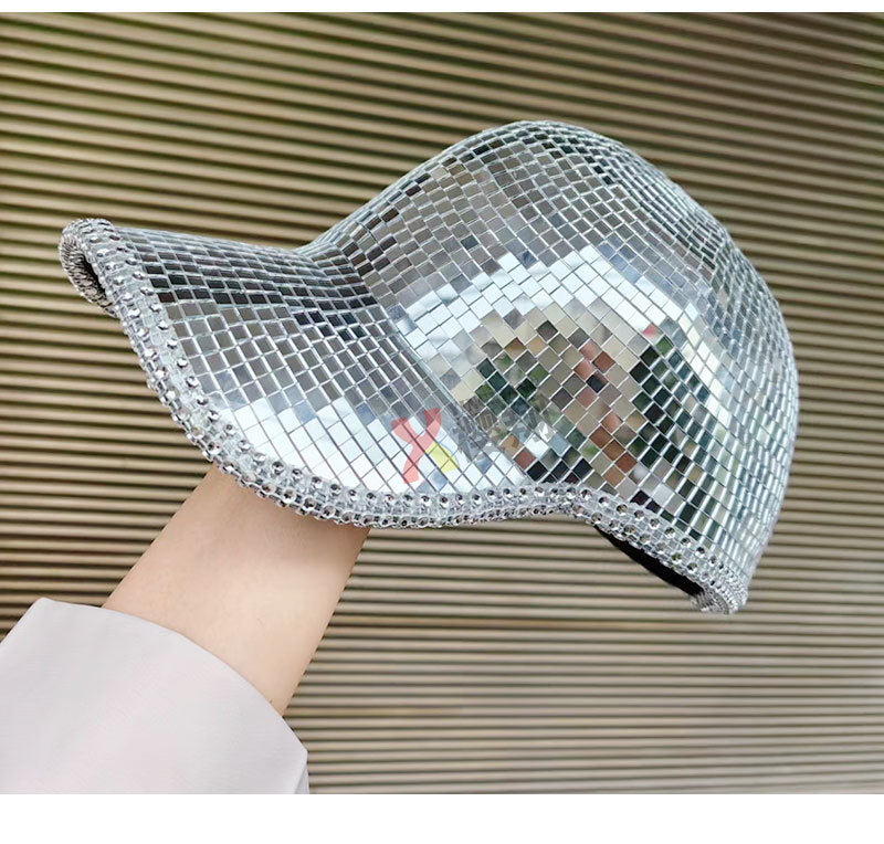 Wholesale Mirrored Disco Ball Mirrored Party Baseball Cap