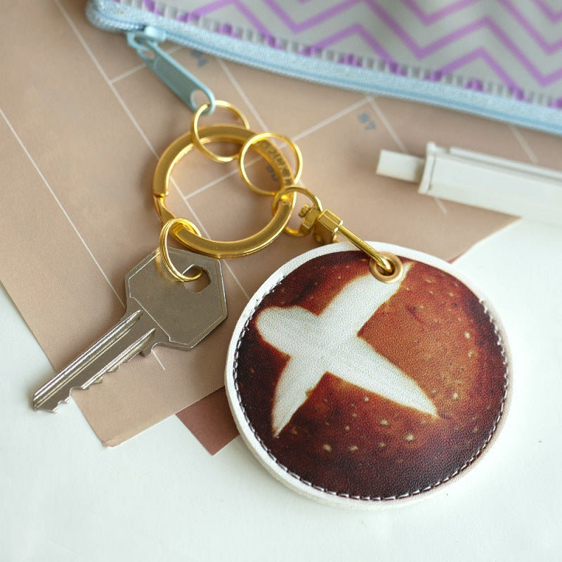 Wholesale Leather Imitation Fruit and Vegetable Card Holder Keychain