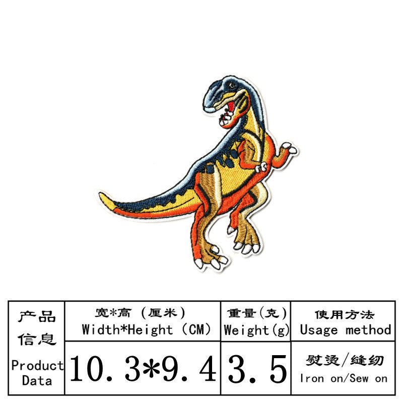 Wholesale 16 Pack Cartoon Dinosaur Embroidery Patches Iron On Appliques Decorative Sew On Badges For Clothing Towels Hats DIY Craft Gift