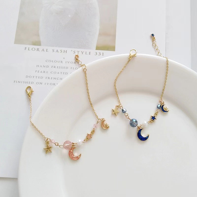 Wholesale Stars and Moon Accompany Niche Stars and Moon Bracelet