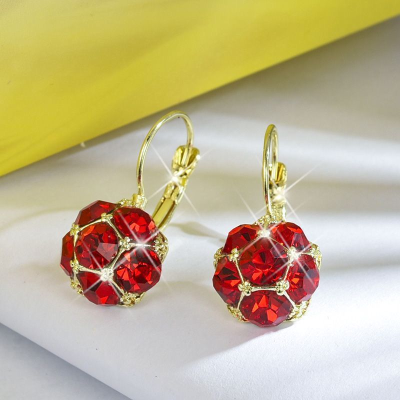 Wholesale Purple crystal earrings exquisite light luxury fashion earrings