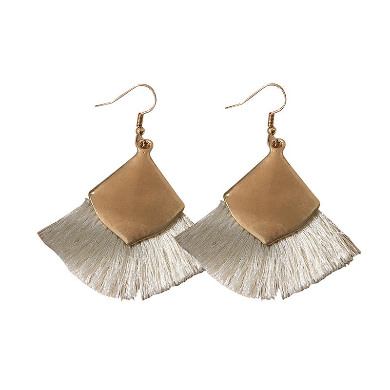 Wholesale Tassel Colorful Exaggerated Earrings