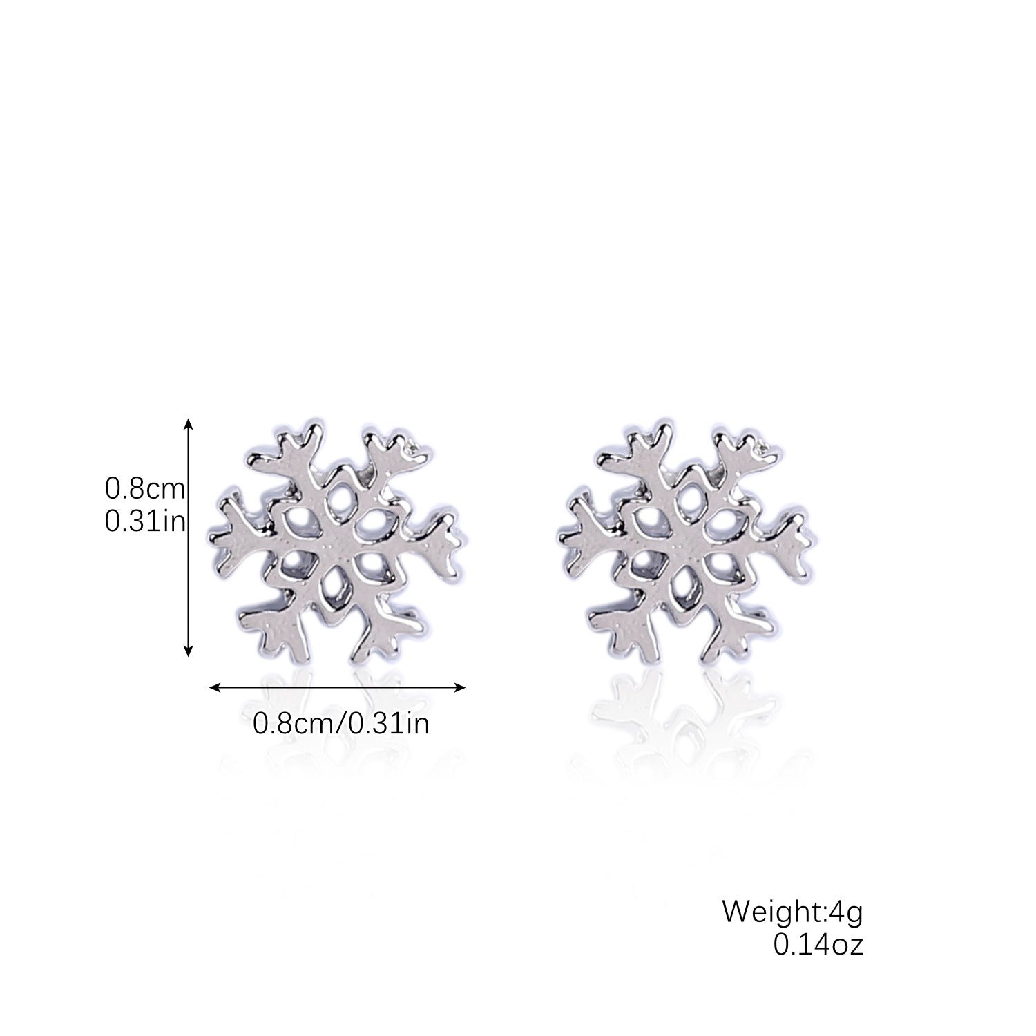 Wholesale Christmas Earrings Set with Diamond Snowflake Christmas Alloy Earrings