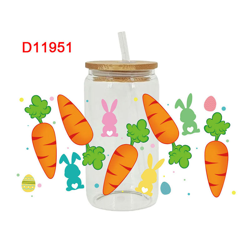 Wholesale Colorful Easter 16oz Cup UV DTF Wraps