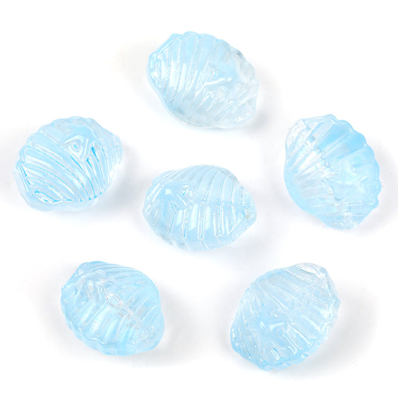 Wholesale 100pcs Three-dimensional Double-sided Starfish Glass Beads Transparent Horizontal Hole Diy Bracelet Beads