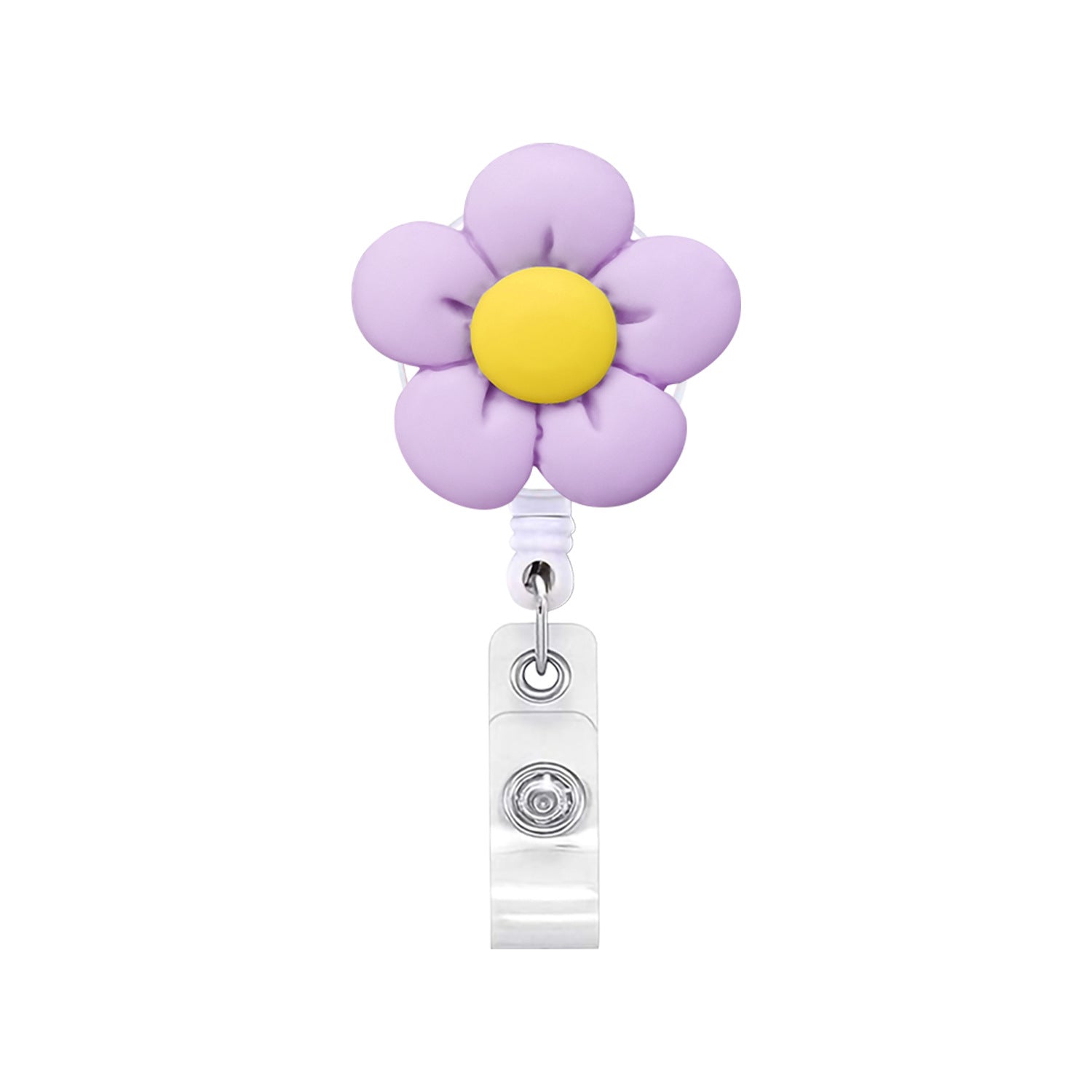 Wholesale Resin Colorful Flower Retractable Badge Scroll