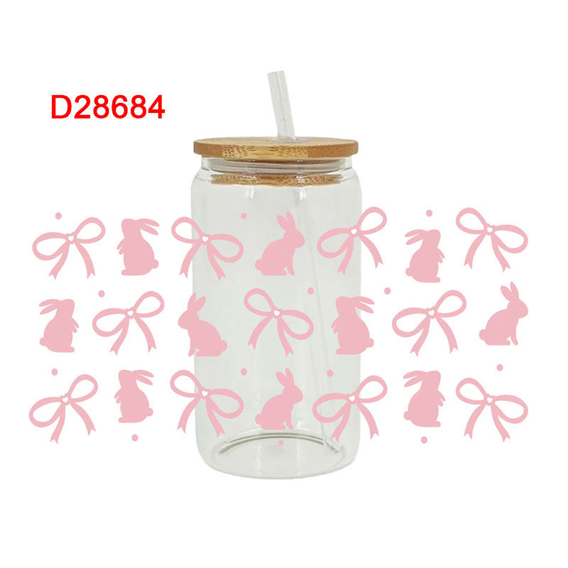 Wholesale Easter Game Machine Rabbit Easter Egg 16oz Cup UV DTF Wraps