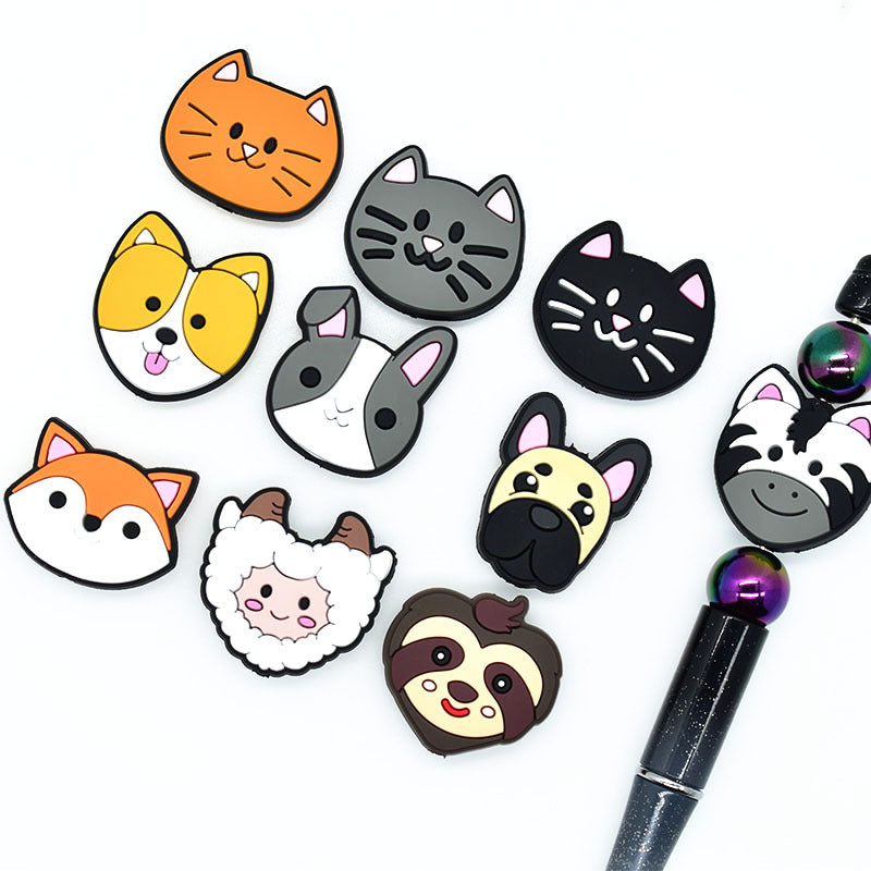 Wholesale Random 100pcs Cartoon Cute Animal Series Focal Beads