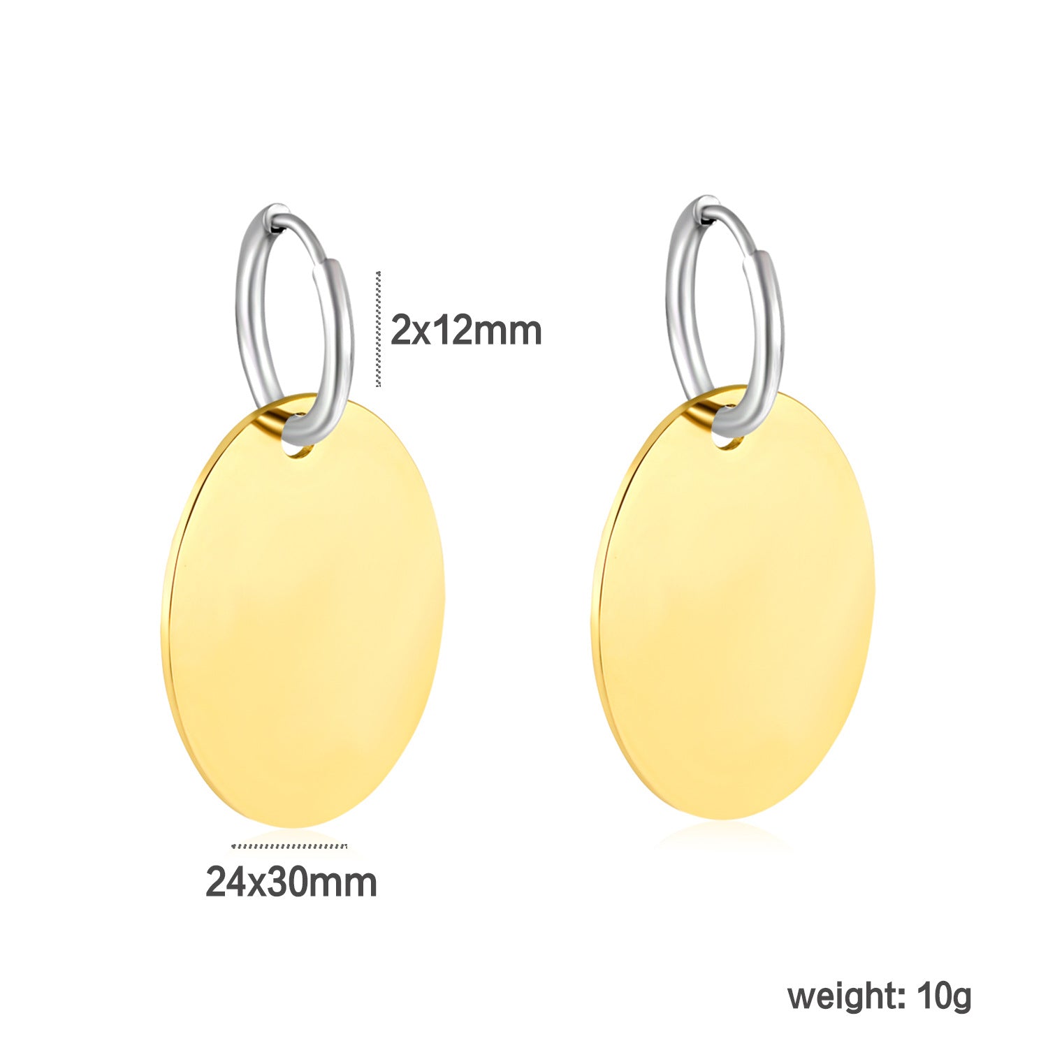 Wholesale Stainless steel shell stud earrings