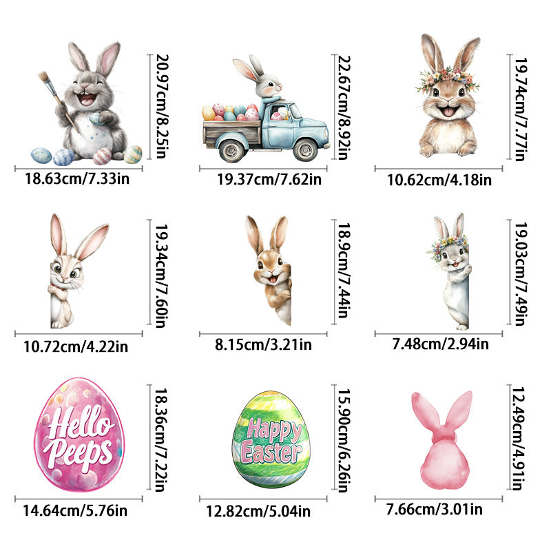 Wholesale PVC Easter Window Static Decoration Sticker