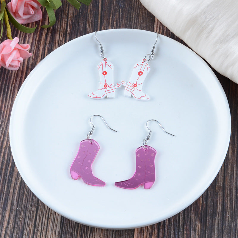 Wholesale Valentine's Day Boots Love Acrylic Earrings