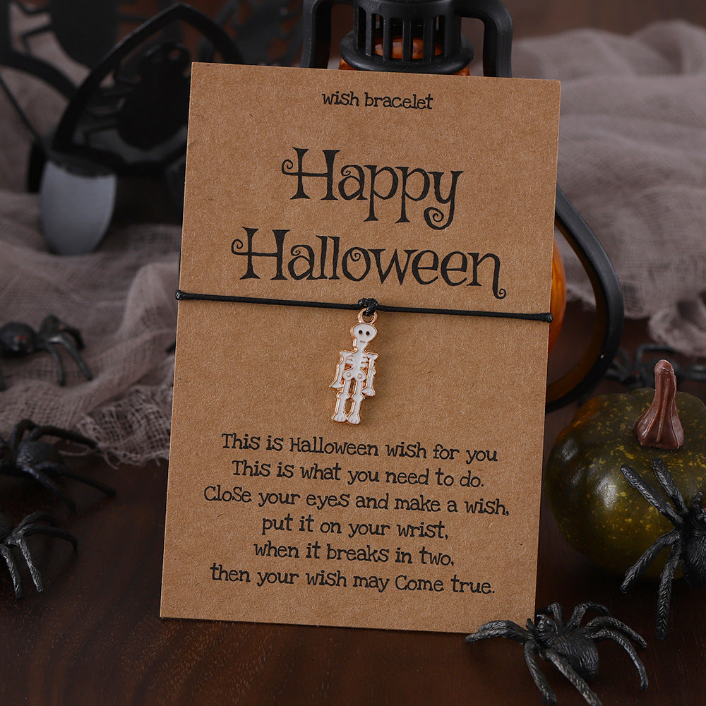 Wholesale  Series Pumpkin Ghost Skull Braided Bracelet