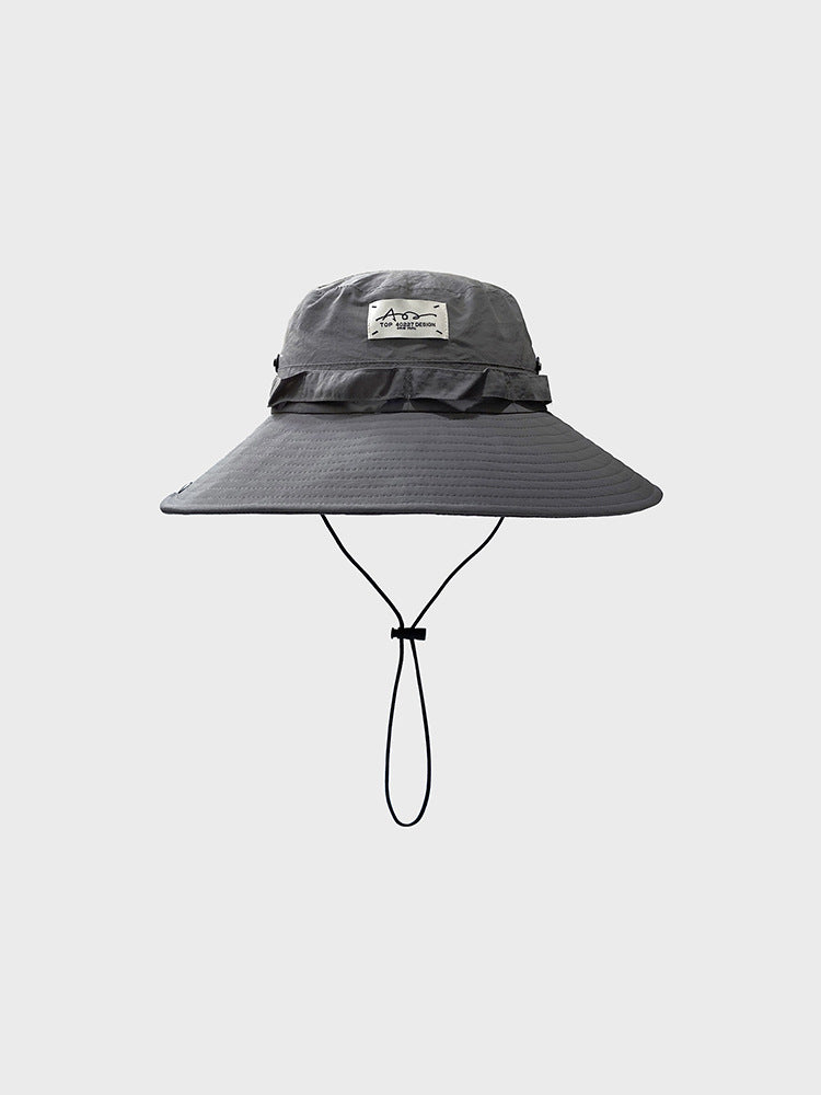 Wholesale Cotton Big Brim Sunscreen Bucket Hat