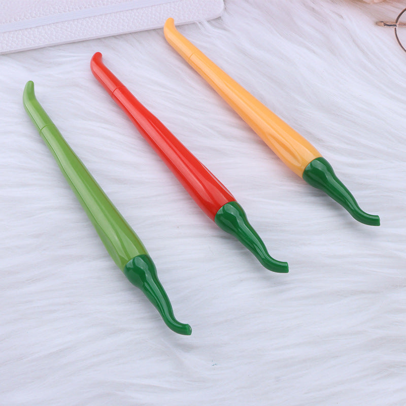 Wholesale Simulated Color Chili Pepper Shaped Needle Tube Plastic Pen