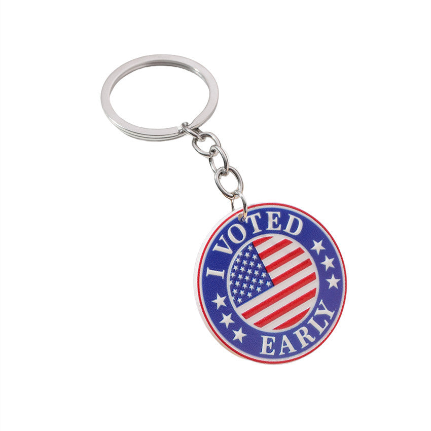 Wholesale American Independence Day Flag Love Acrylic Keychain