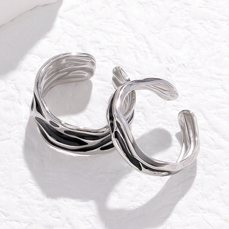 Wholesale Stainless Steel Couple Ring Open Ring