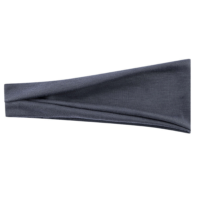 Wholesale Women's Solid Color Yoga Sports Fitness Running Sweat Absorbing Breathable Elastic Jumper Headband