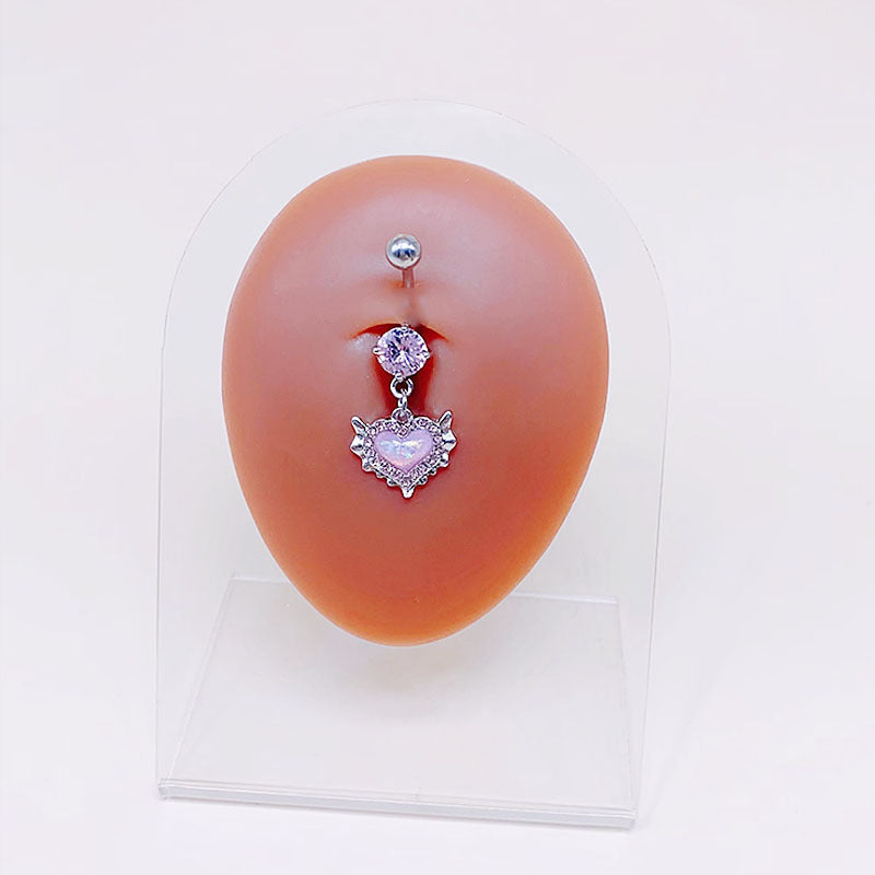 Wholesale Heart Shaped Belly Button Ring Earrings Nose Studs Piercing Jewelry