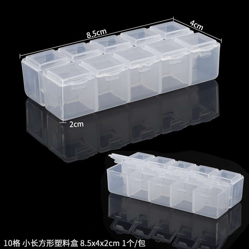 Wholesale Handmade DIY Bead Jewelry Removable Transparent Plastic Storage Box Tools