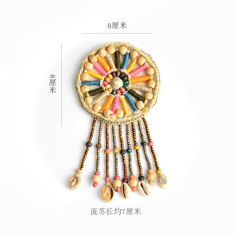 Wholesale DIY Handmade Beaded Cloth Patch Bohemian Tassel Hat Clothing Decoration