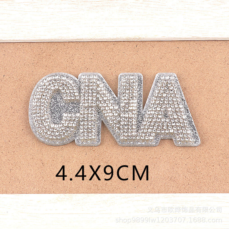 Wholesale Glitter Cartoon Letter  Acrylic DIY Patches