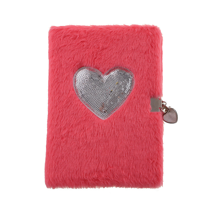 Wholesale Love plush book cute decompression children' s gift notebook A5 business student handbook