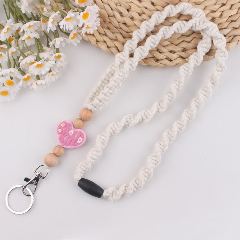 Wholesale Handmade woven necklace keychain