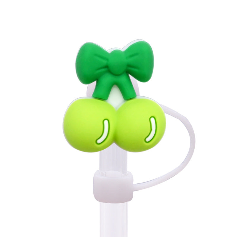 Wholesale Random 100pcs 10MM multicolor cherry  dust plug straw accessories