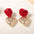 Wholesale Valentine's Day Advanced Design Sense Three-dimensional Rose CCB Multi-style Love Light Luxury Earrings