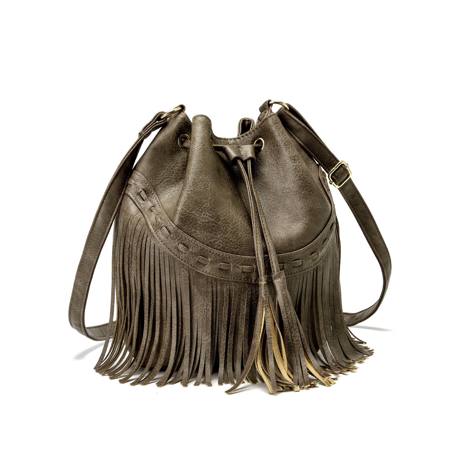 Wholesale PU Handmade Tassel Shoulder Crossbody Bag