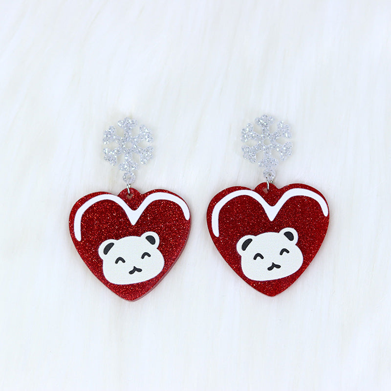 Wholesale Christmas Santa Claus Sweater Bells Acrylic Earrings