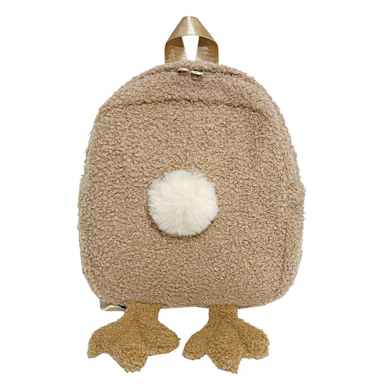 Wholesale Lamb Wool Duck Paw Small Backpack