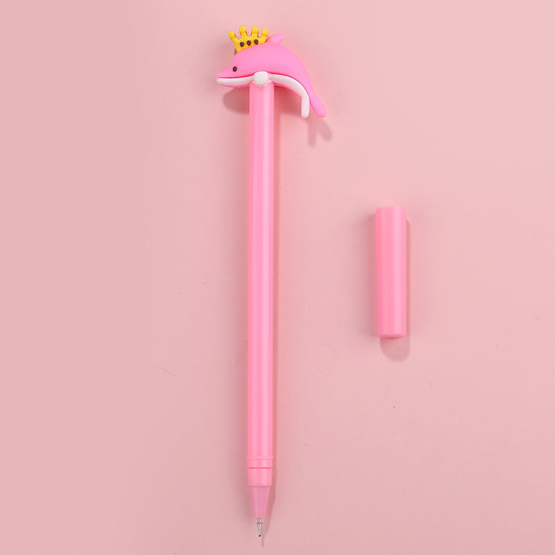 Wholesale Plastic Crown Dolphin Gel Pen