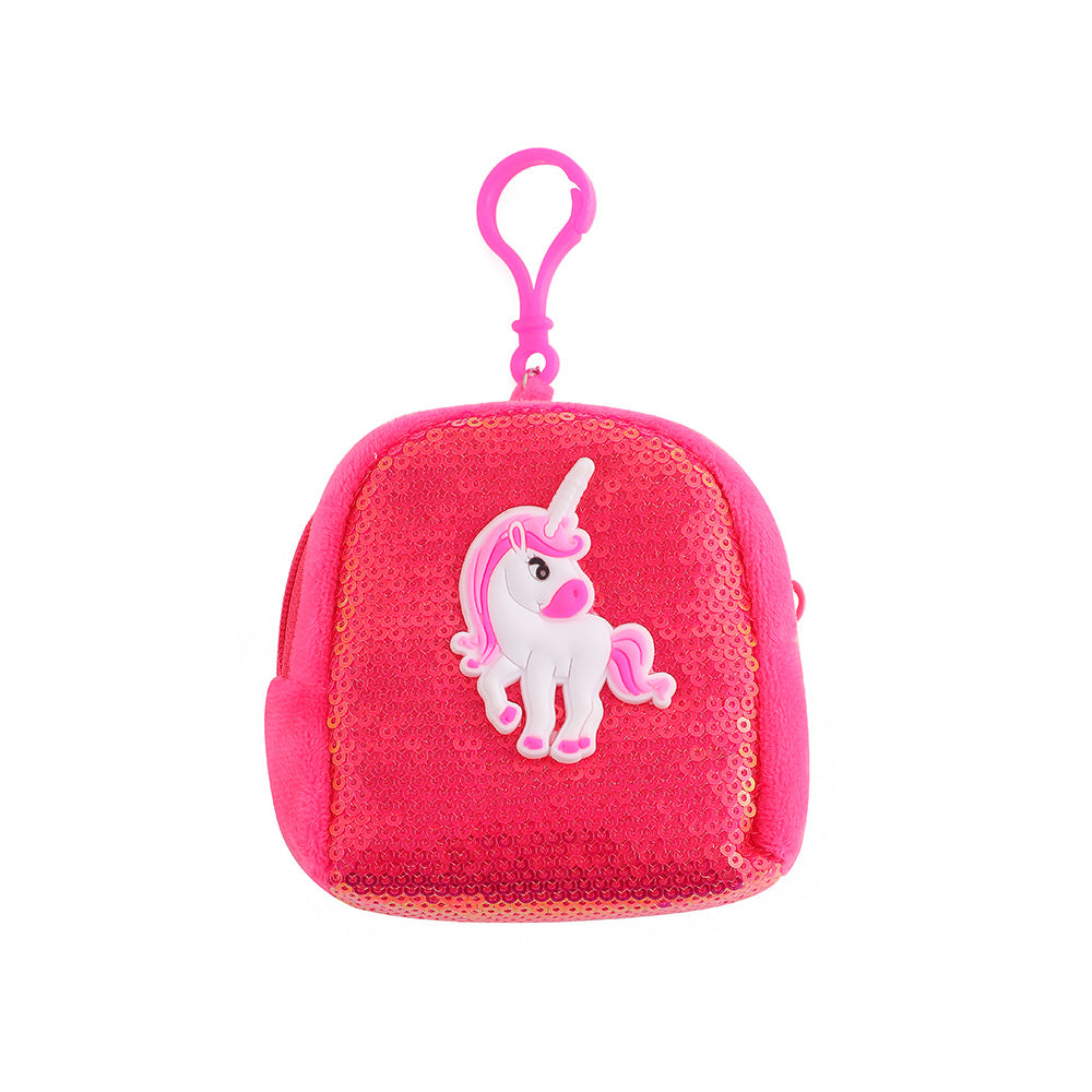 Wholesale New Sequin Unicorn Coin Purse Children' s Portable Coin Headset Storage Bag