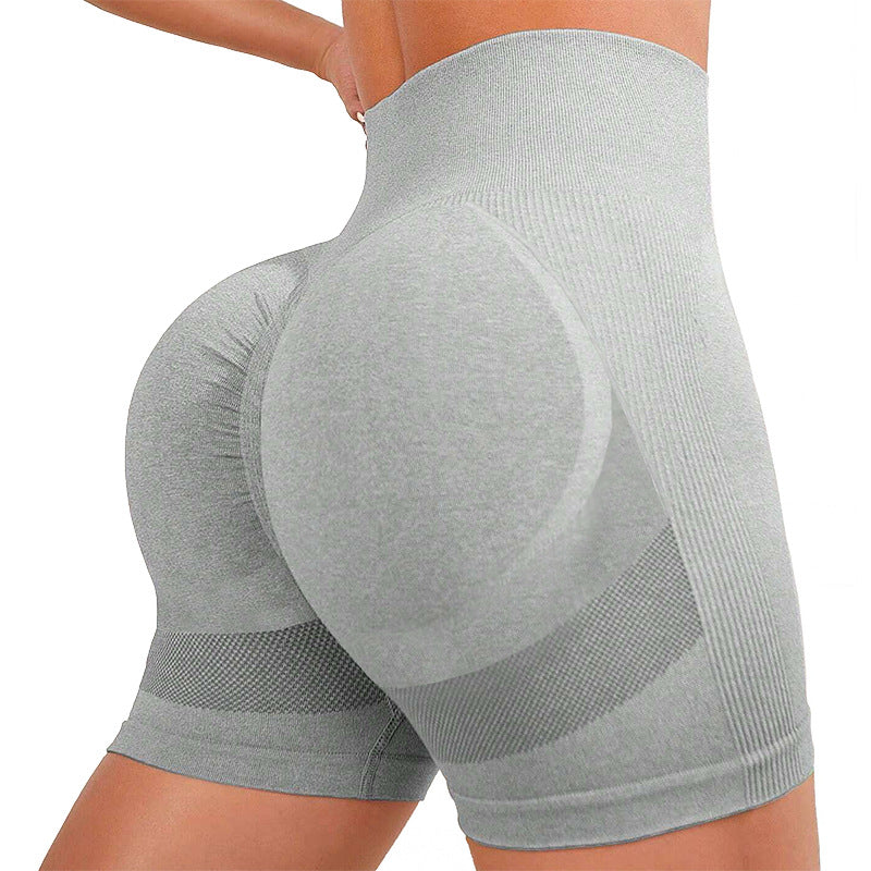 Wholesale Spot High Waist Tie Dye Sports Outdoor Shorts Tight Hip Breathable Peach Yoga Fitness