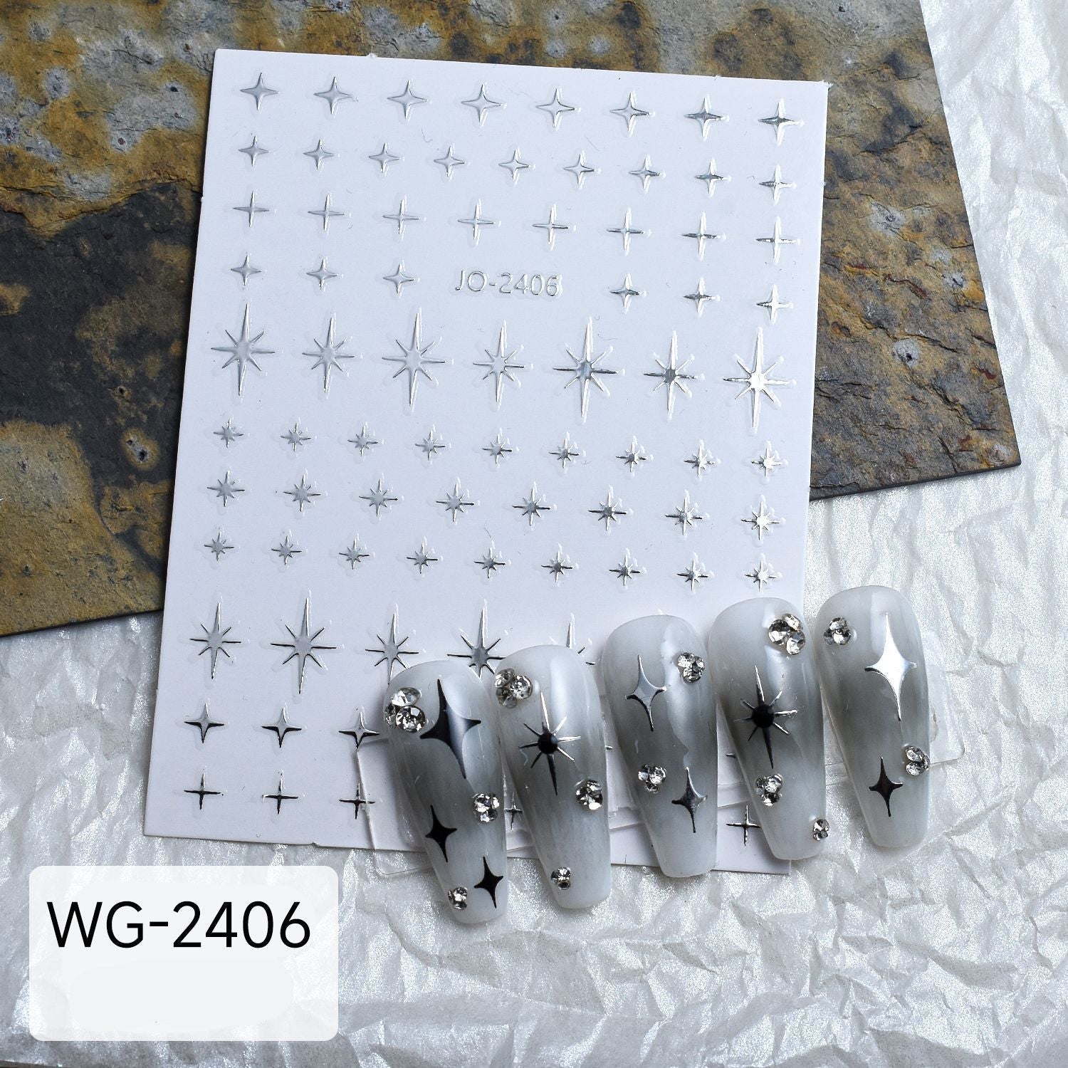 Wholesale Cyber Celebrous 3D Star Manure  Nail Sticker