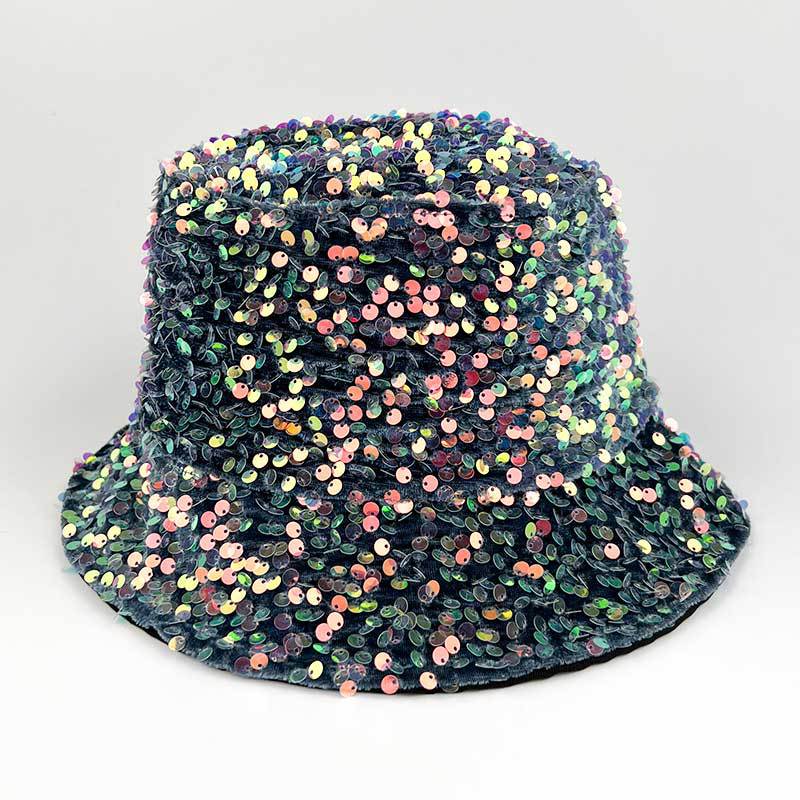 Wholesale Colorful Sequin Polyester Fisherman Hats